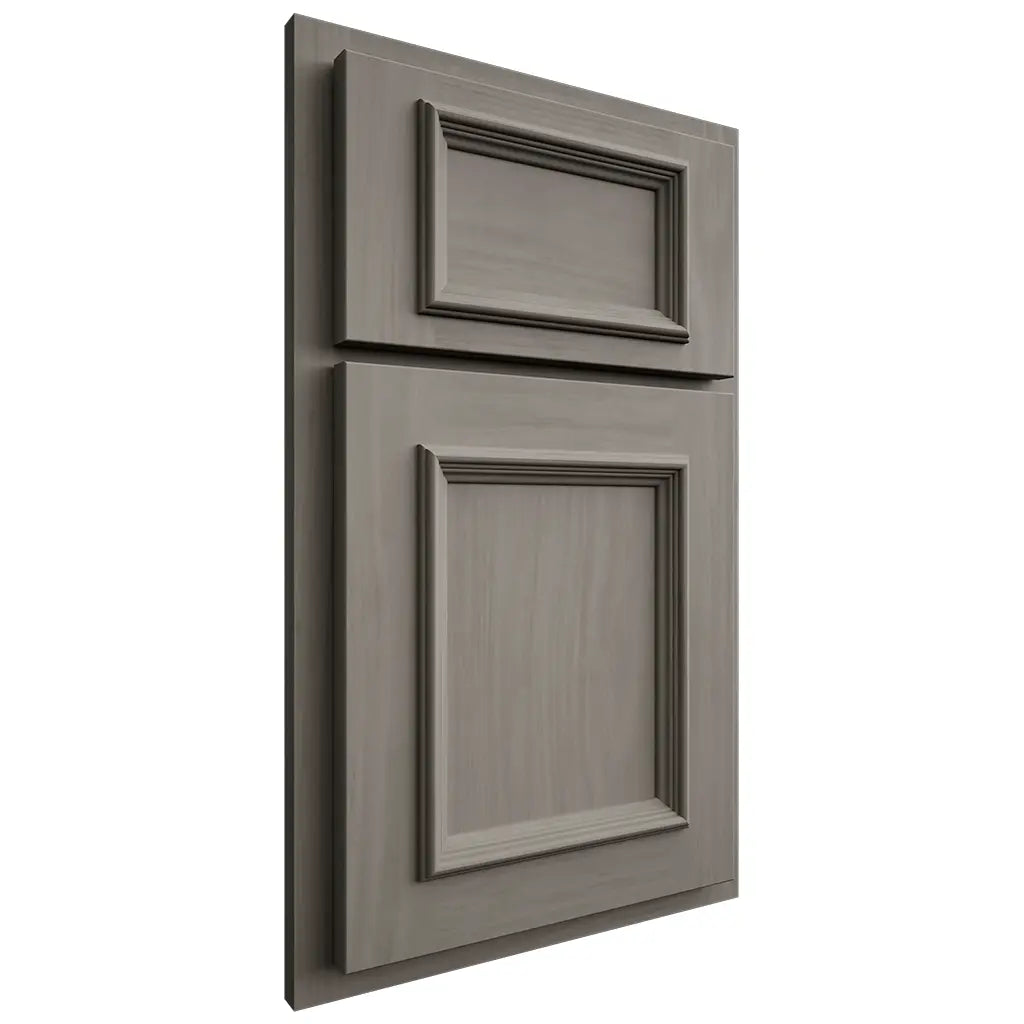 Shiloh Cabinetry Partial Overlay Charleston Cherry Plain Cut Thyme Door