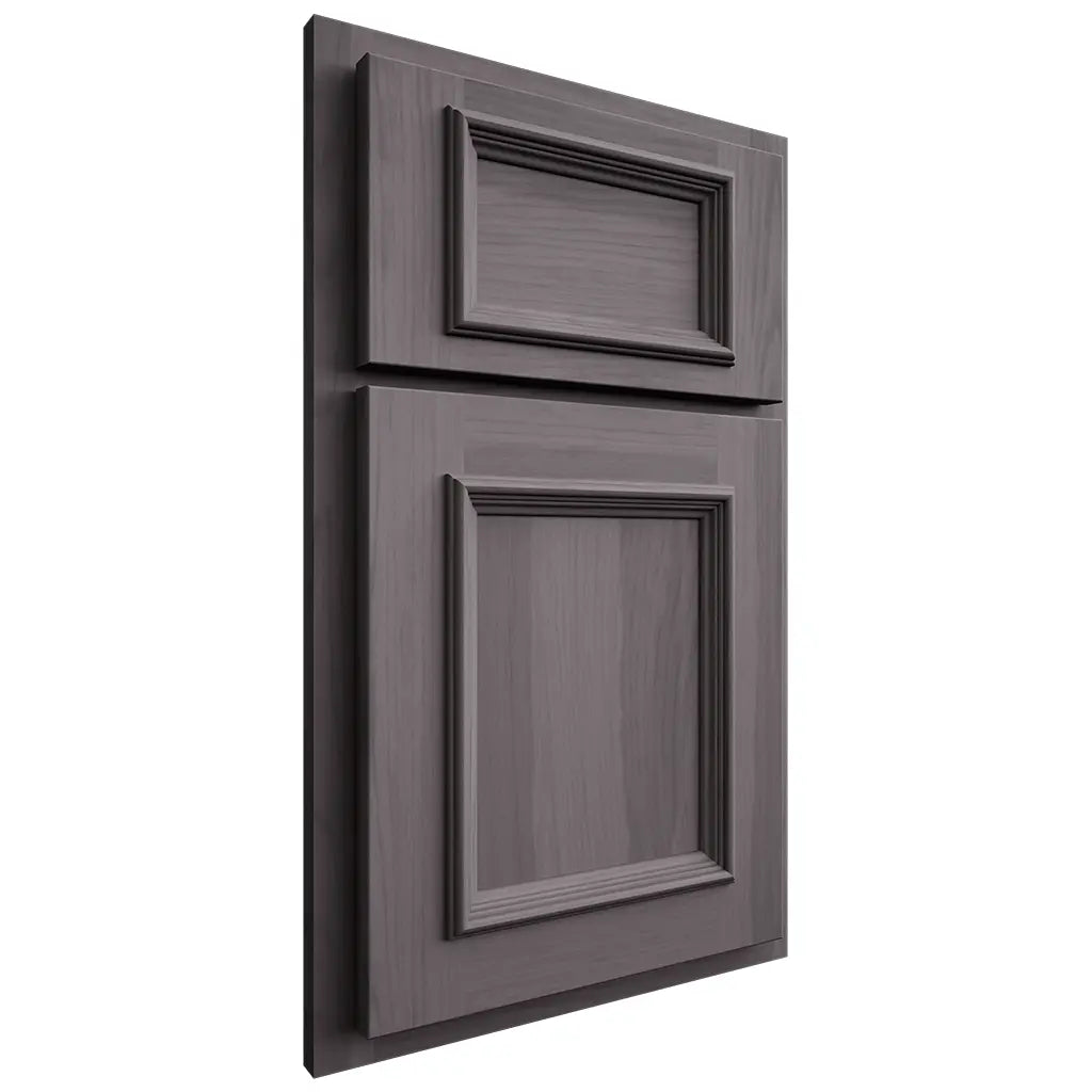 Shiloh Cabinetry Partial Overlay Charleston Hickory Plain Cut Cadet Door
