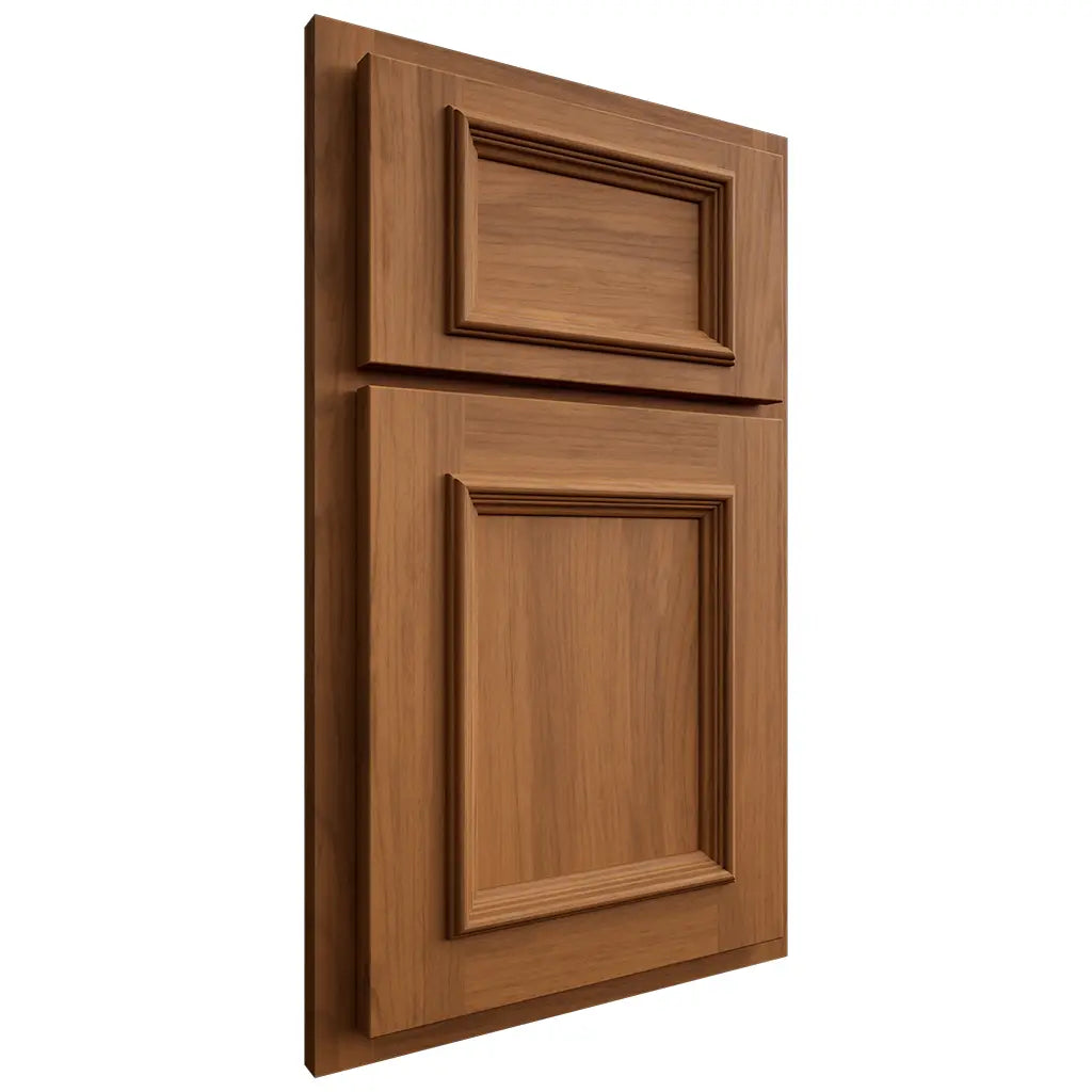 Shiloh Cabinetry Partial Overlay Charleston Hickory Plain Cut Chestnut Door
