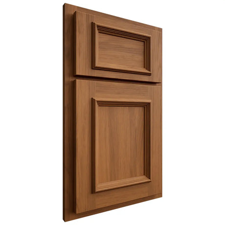 Shiloh Cabinetry Partial Overlay Charleston Hickory Plain Cut Chestnut Door