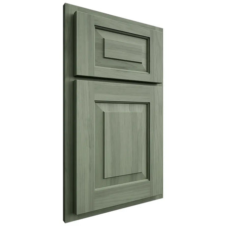 Shiloh Cabinetry Partial Overlay Charleston Hickory Plain Cut Moss Door