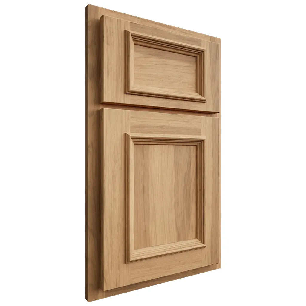 Shiloh Cabinetry Partial Overlay Charleston Hickory Plain Cut Natural Door