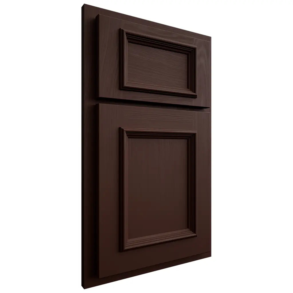 Shiloh Cabinetry Partial Overlay Charleston Maple Plain Cut Cocoa Door