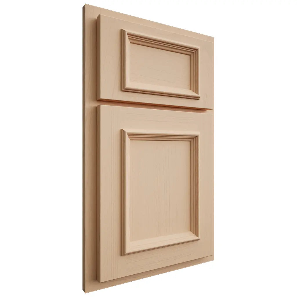 Shiloh Cabinetry Partial Overlay Charleston Maple Plain Cut Natural Door