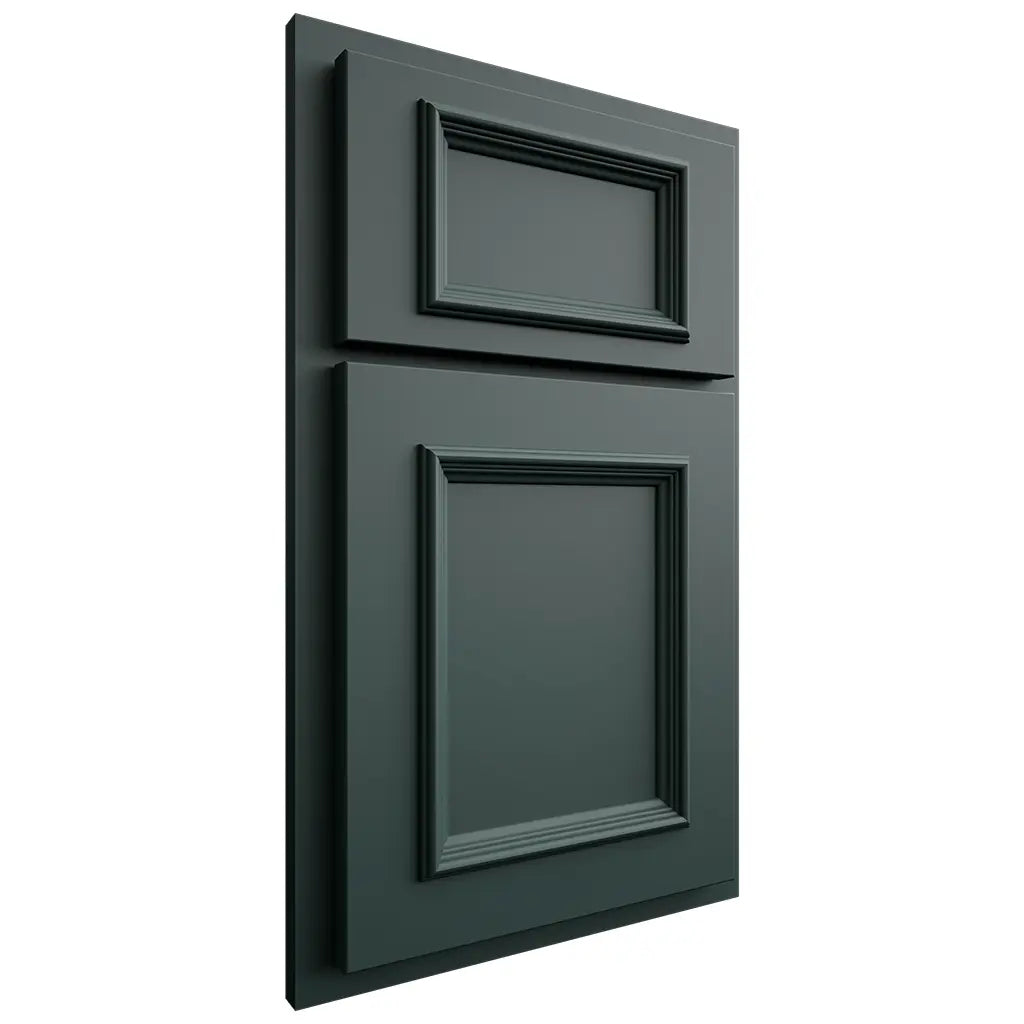 Shiloh Cabinetry Partial Overlay Charleston Paintable Billiard Green Door