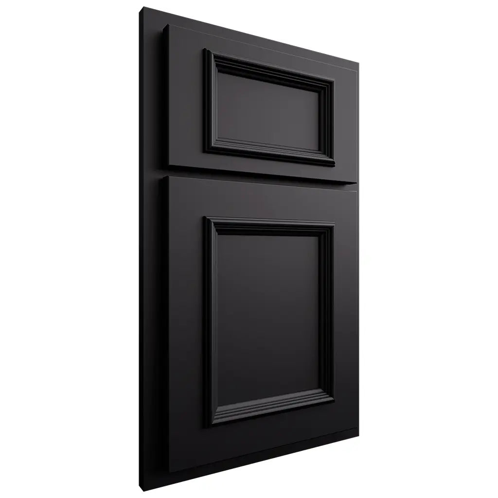 Shiloh Cabinetry Partial Overlay Charleston Paintable Black Door