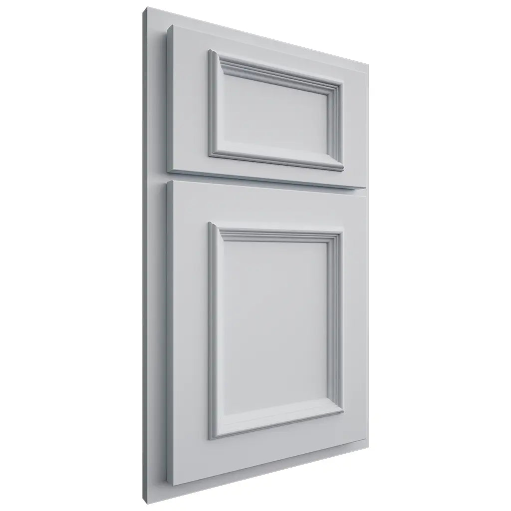 Shiloh Cabinetry Partial Overlay Charleston Paintable Niebla Azul Door