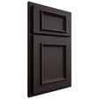 Shiloh Cabinetry Partial Overlay Charleston Poplar Plain Cut Carbon Door