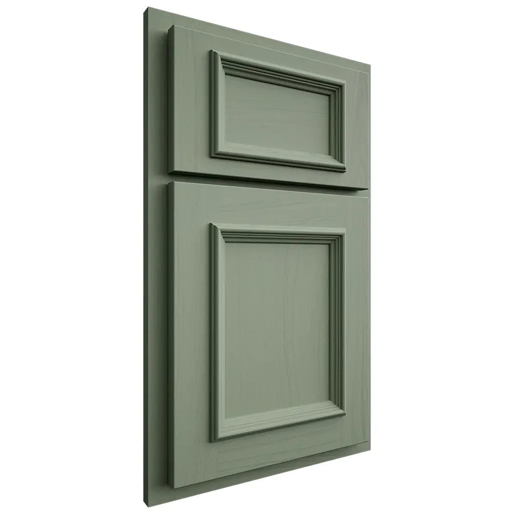 Shiloh Cabinetry Partial Overlay Charleston Poplar Plain Cut Moss Door