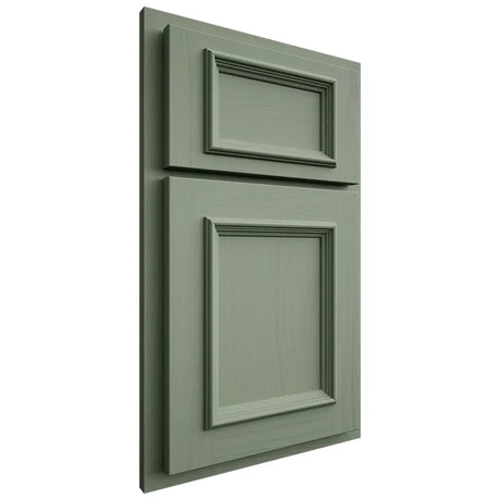 Shiloh Cabinetry Partial Overlay Charleston Poplar Plain Cut Moss Door