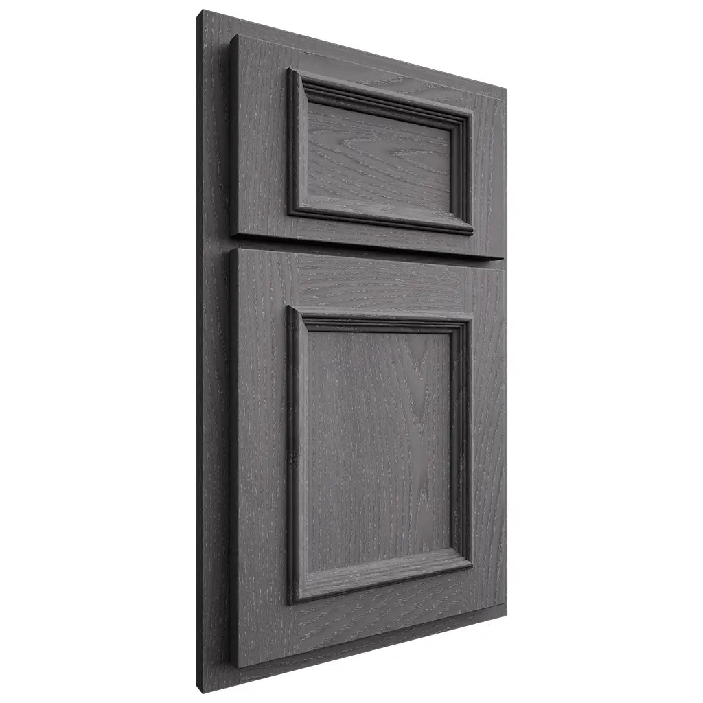 Shiloh Cabinetry Partial Overlay Charleston Red Oak Plain Cut Cadet Door