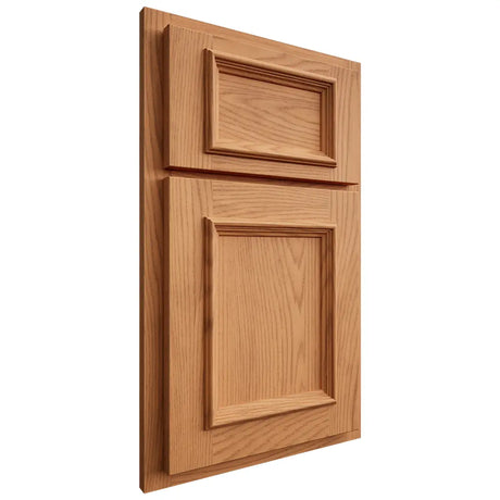 Shiloh Cabinetry Partial Overlay Charleston Red Oak Plain Cut Medium Door