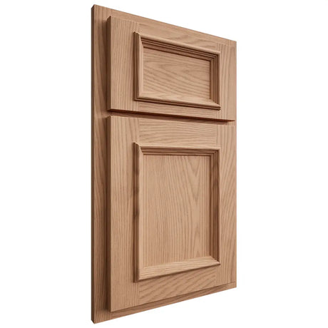 Shiloh Cabinetry Partial Overlay Charleston Red Oak Plain Cut Natural Door