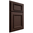 Shiloh Cabinetry Partial Overlay Charleston Walnut Plain Cut Bison Door