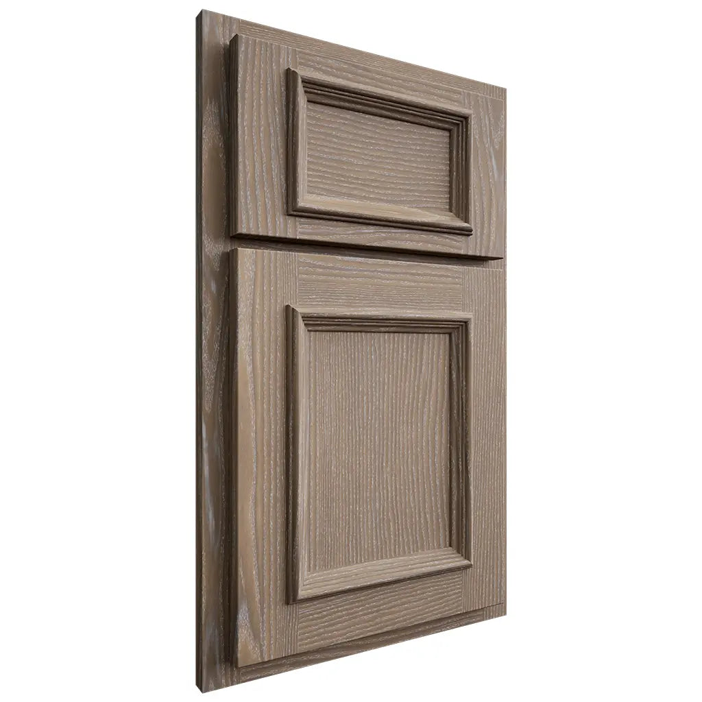 Shiloh Cabinetry Partial Overlay Charleston White Oak Plain Cut Almond Door