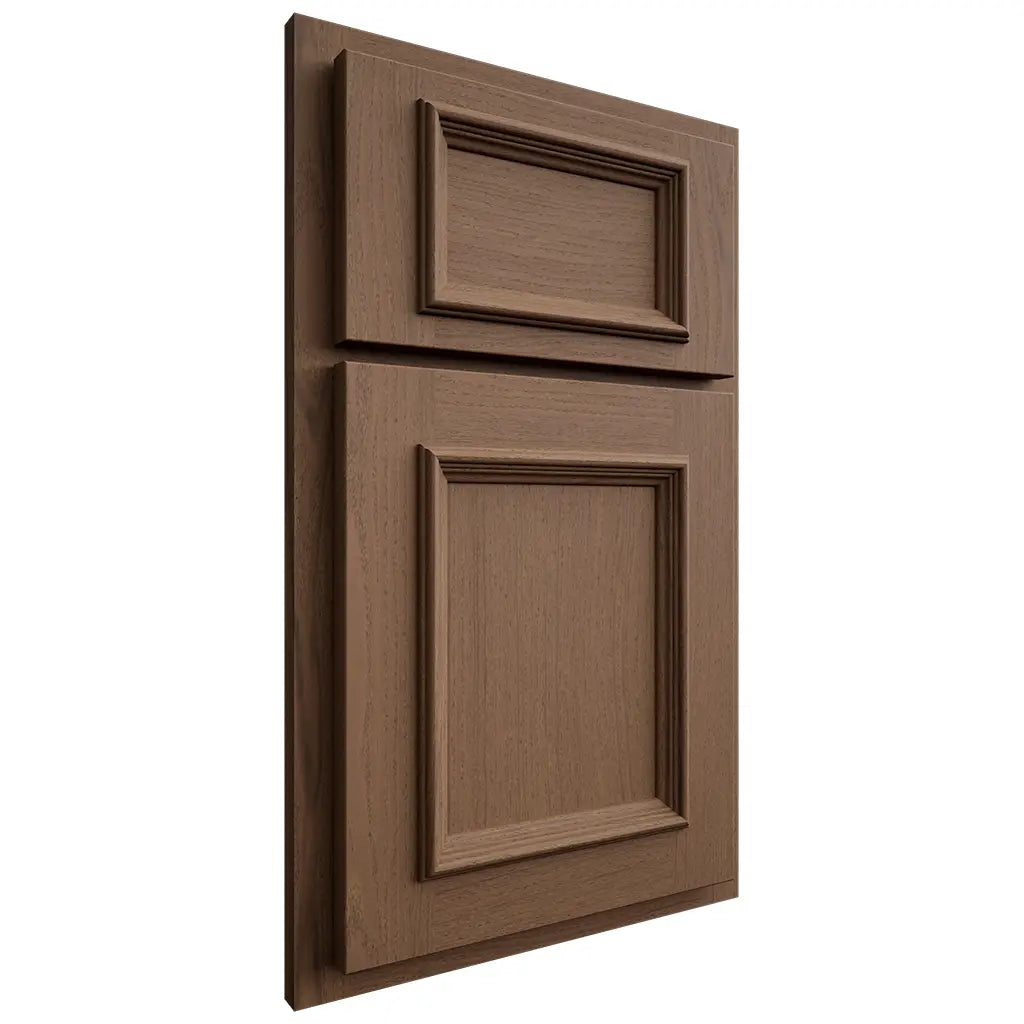 Shiloh Cabinetry Partial Overlay Charleston White Oak Plain Cut Autumn Door