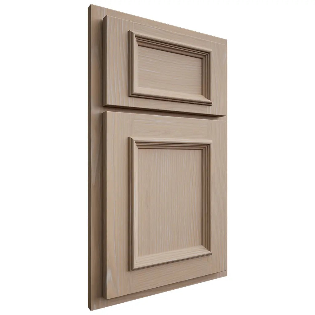 Shiloh Cabinetry Partial Overlay Charleston White Oak Plain Cut Straw Door