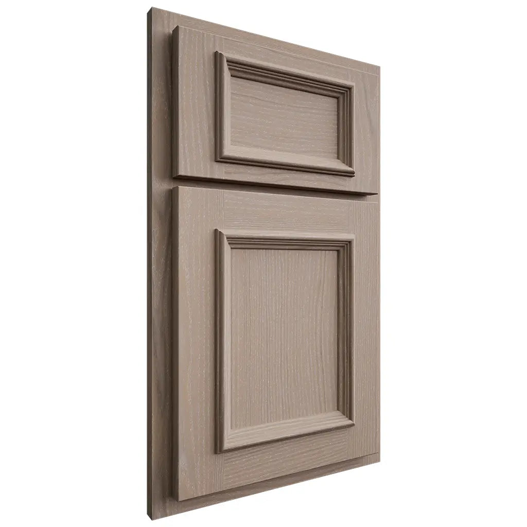 Shiloh Cabinetry Partial Overlay Charleston White Oak Plain Cut Whitewash Door