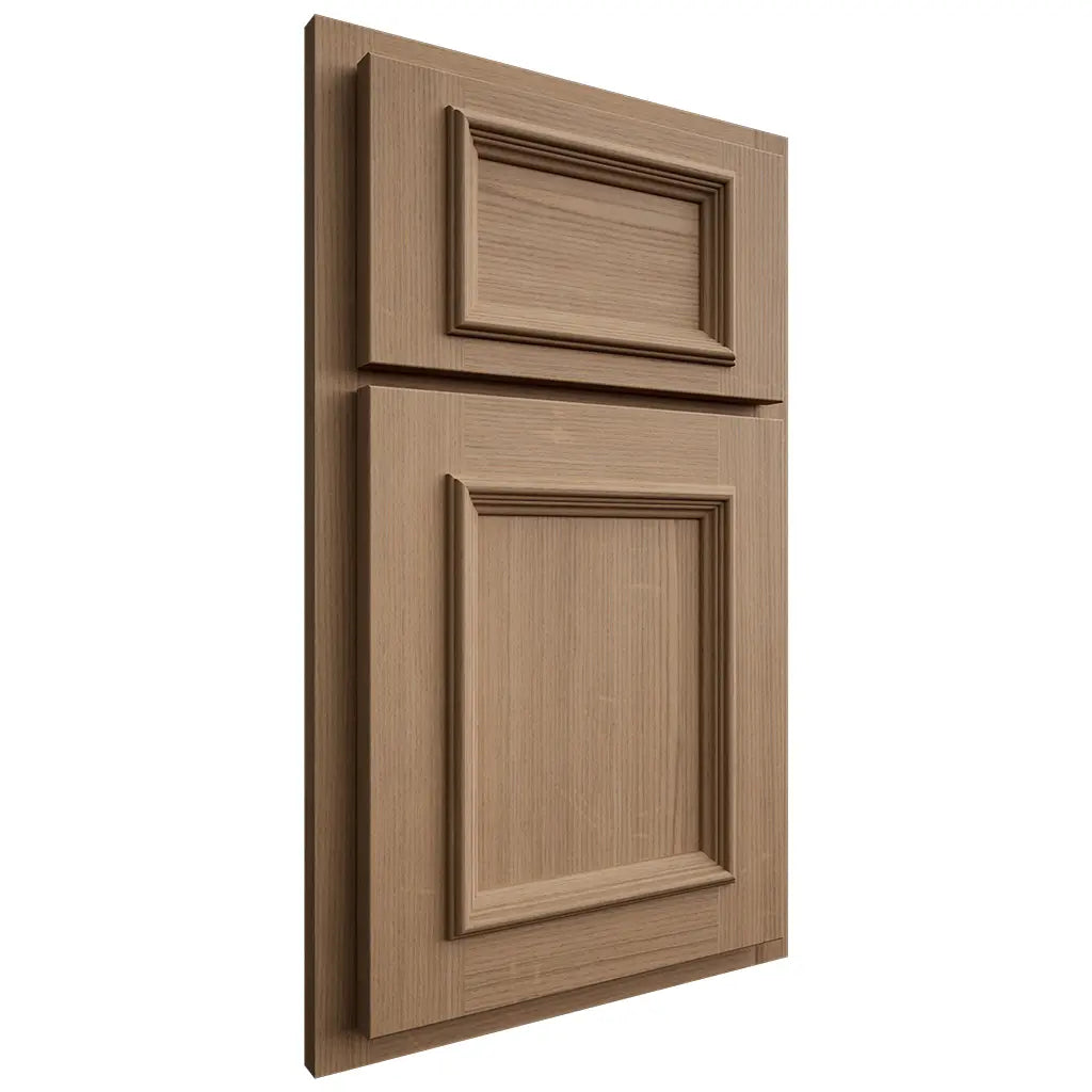 Shiloh Cabinetry Partial Overlay Charleston White Oak Quarter Sawn Natural Door