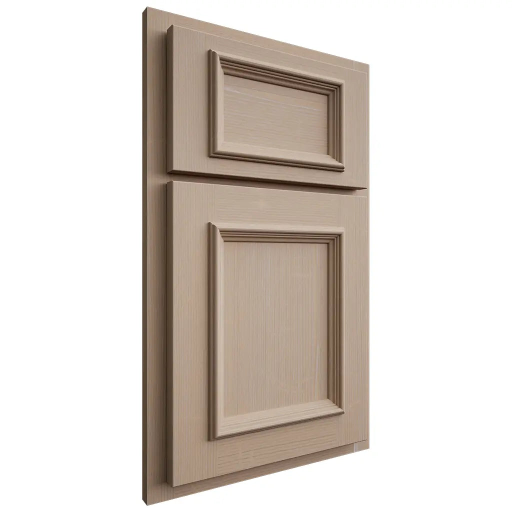 Shiloh Cabinetry Partial Overlay Charleston White Oak Quarter Sawn Straw Door