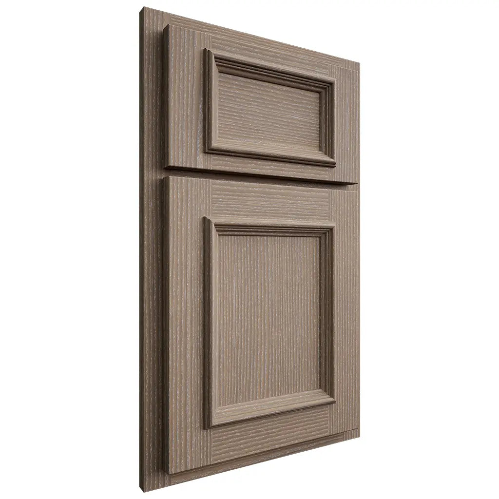 Shiloh Cabinetry Partial Overlay Charleston White Oak Rift Cut Almond Door