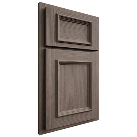 Shiloh Cabinetry Partial Overlay Charleston White Oak Rift Cut Clay Door