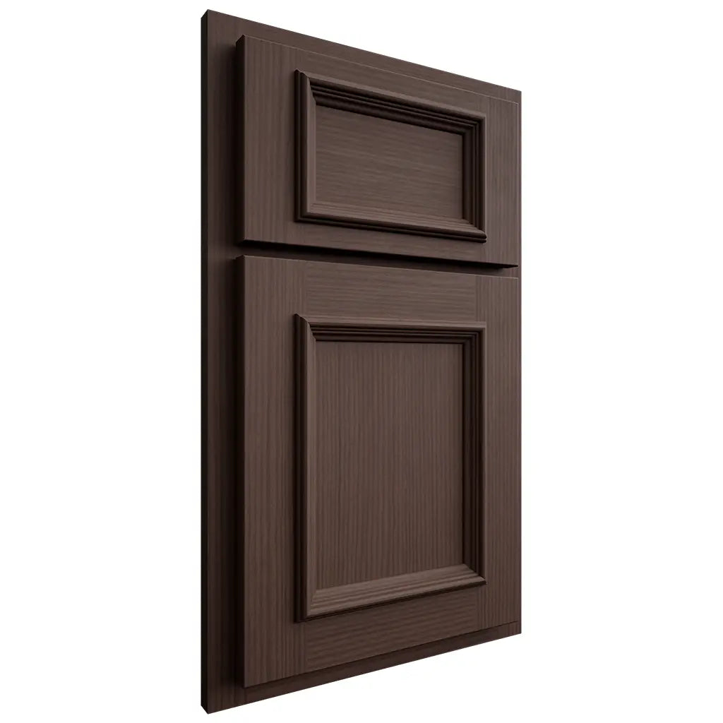 Shiloh Cabinetry Partial Overlay Charleston White Oak Rift Cut Dusk Door