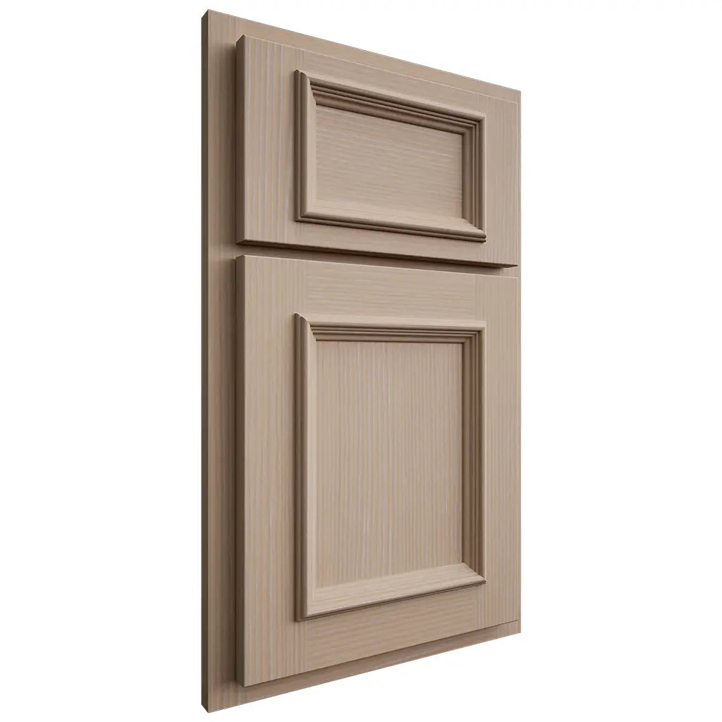 Shiloh Cabinetry Partial Overlay Charleston White Oak Rift Cut Straw Door