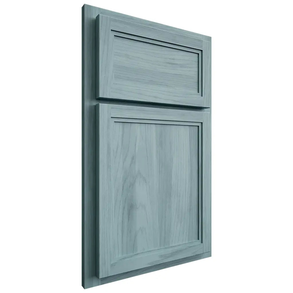 Shiloh Cabinetry Partial Overlay Concord Hickory Plain Cut Sky Door