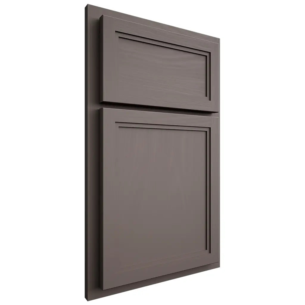 Shiloh Cabinetry Partial Overlay Concord Poplar Plain Cut Heatherstone Door