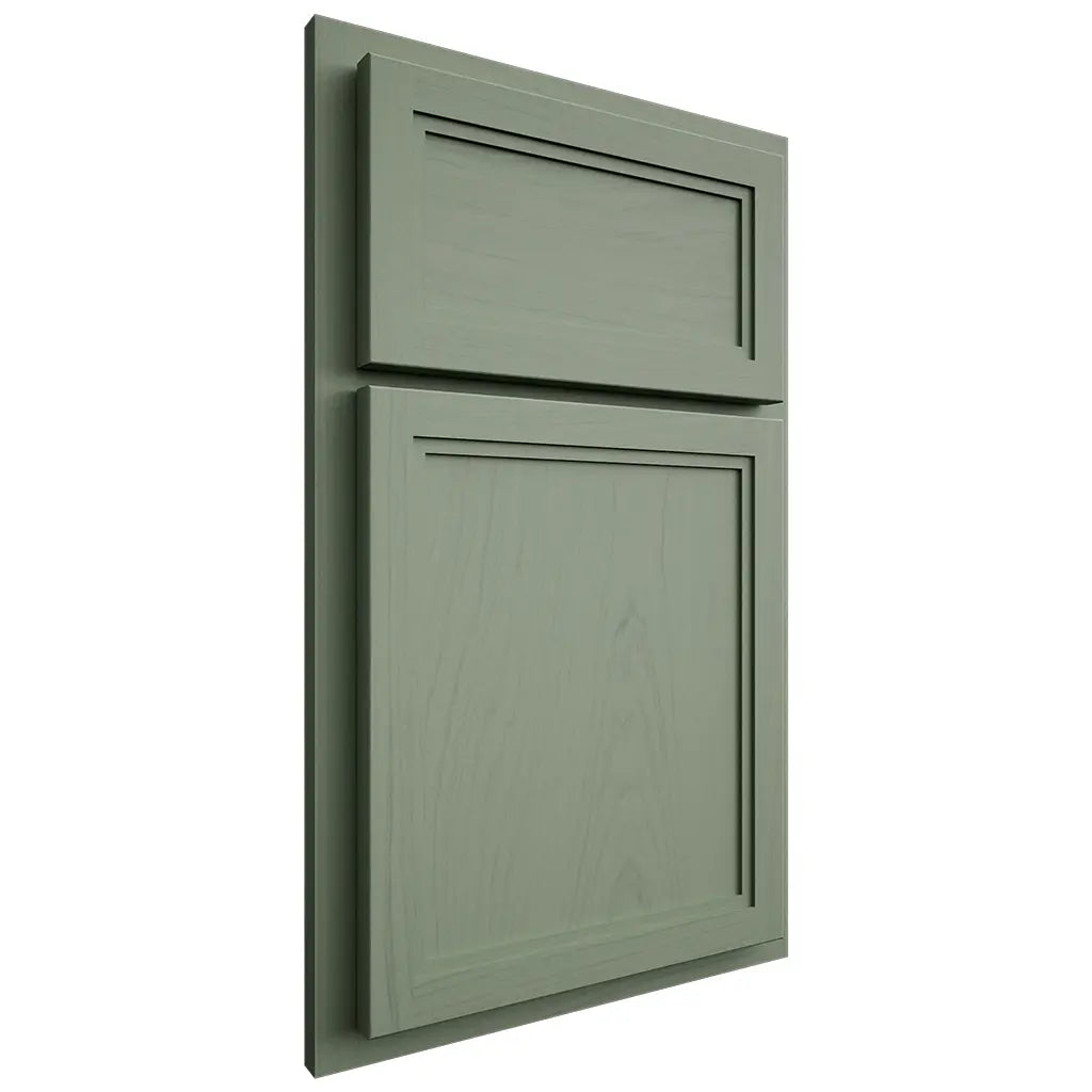 Shiloh Cabinetry Partial Overlay Concord Poplar Plain Cut Moss Door