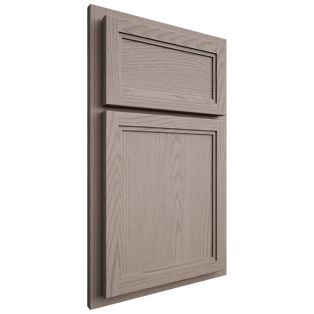 Shiloh Cabinetry Partial Overlay Concord Red Oak Plain Cut Sterling Door