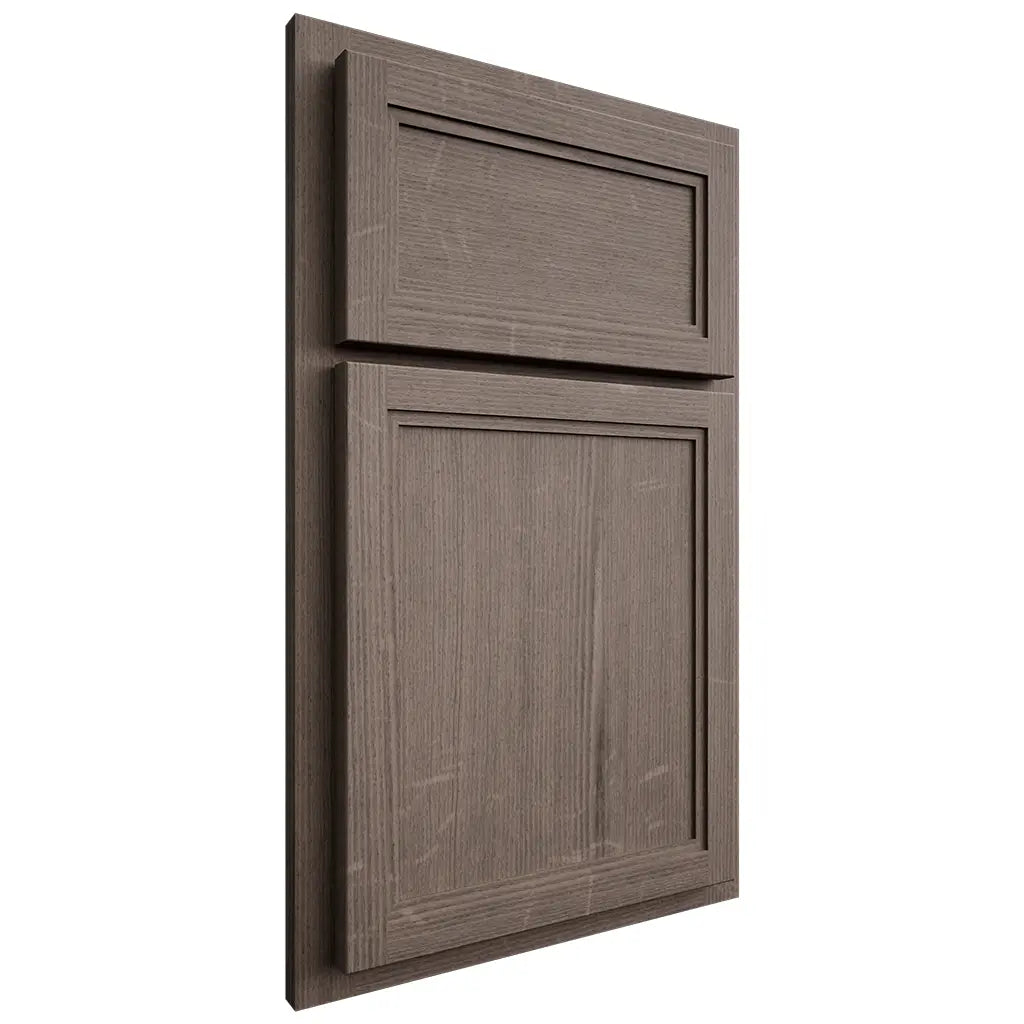 Shiloh Cabinetry Partial Overlay Concord White Oak Quarter Sawn Clay Door