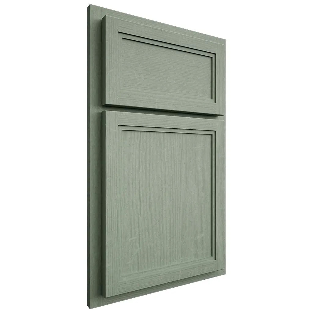 Shiloh Cabinetry Partial Overlay Concord White Oak Quarter Sawn Moss Door