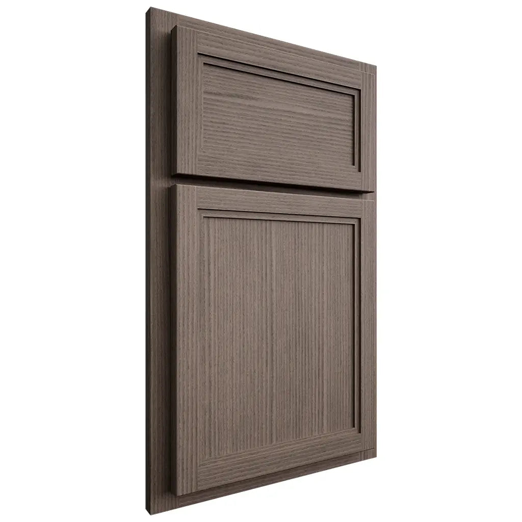 Shiloh Cabinetry Partial Overlay Concord White Oak Rift Cut Clay Door