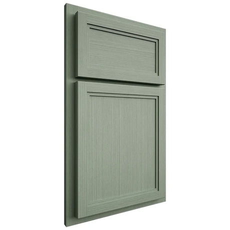 Shiloh Cabinetry Partial Overlay Concord White Oak Rift Cut Moss Door