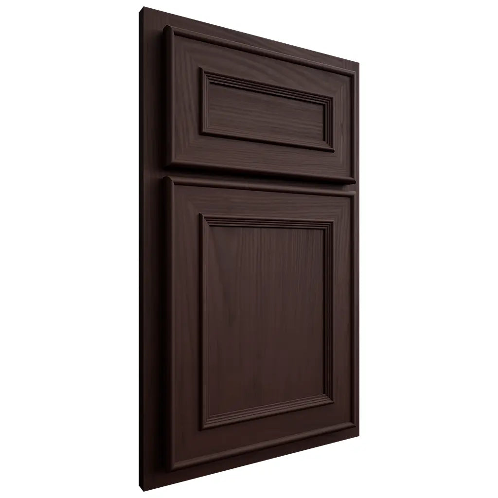 Shiloh Cabinetry Partial Overlay Dalton Alder Plain Cut Bistre Door