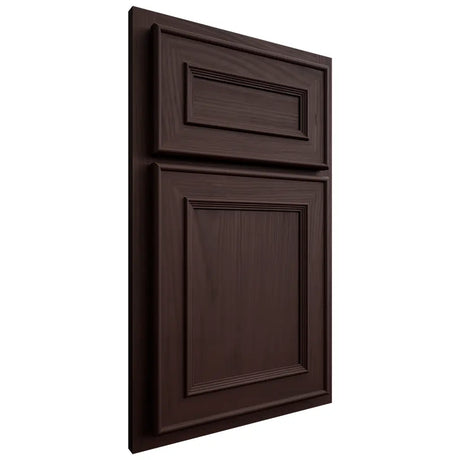 Shiloh Cabinetry Partial Overlay Dalton Alder Plain Cut Bistre Door