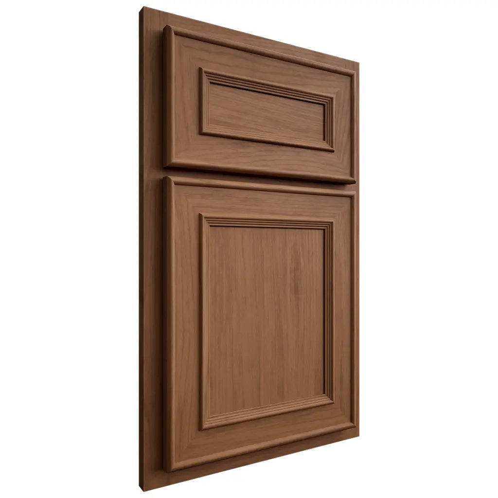 Shiloh Cabinetry Partial Overlay Dalton Alder Plain Cut Walnut Door