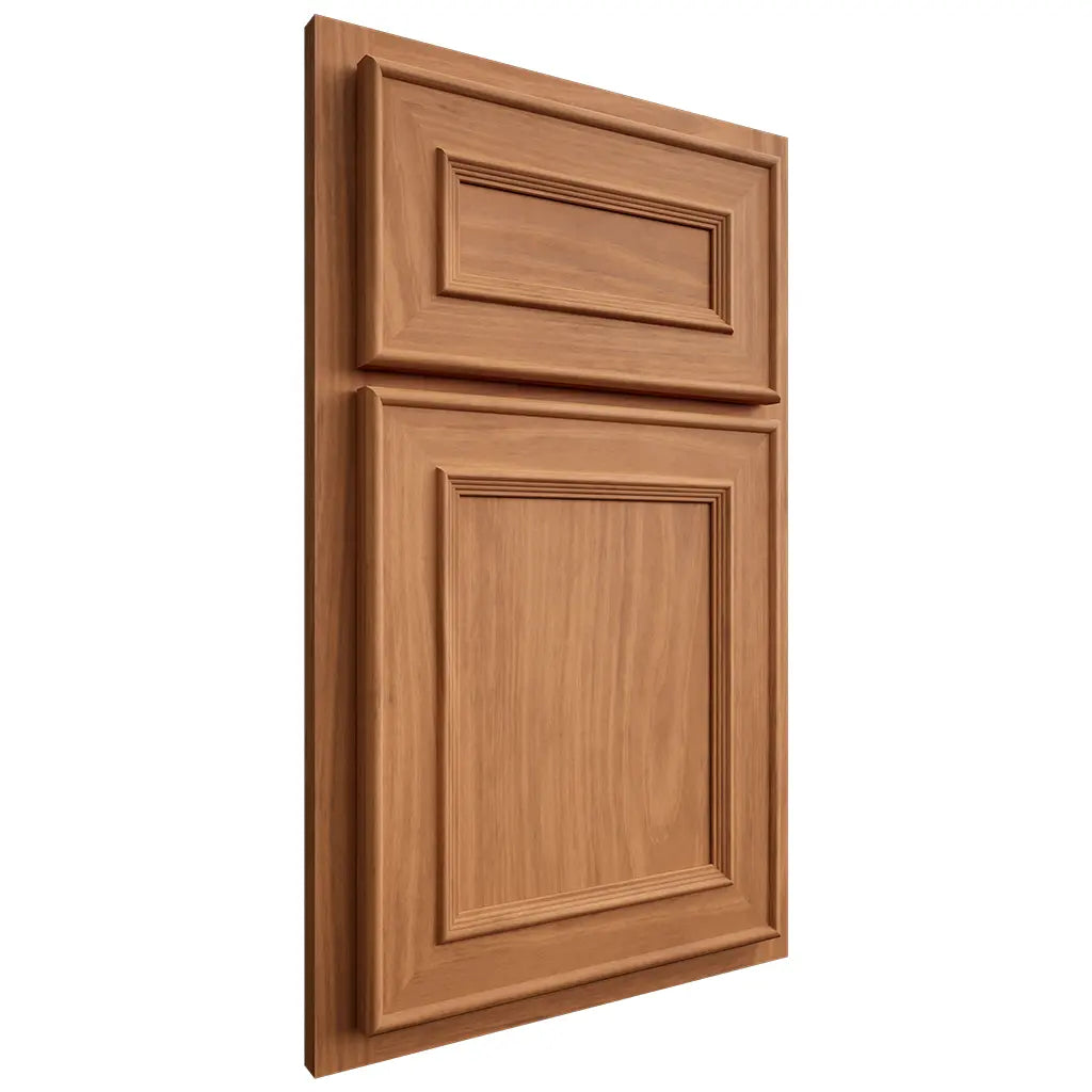 Shiloh Cabinetry Partial Overlay Dalton Cherry Plain Cut Medium Door