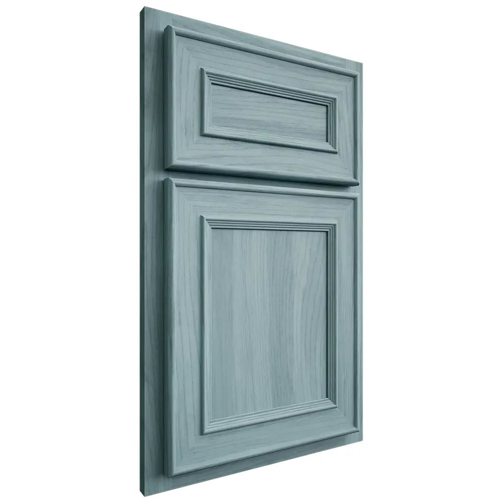 Shiloh Cabinetry Partial Overlay Dalton Hickory Plain Cut Sky Door