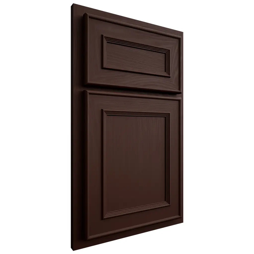Shiloh Cabinetry Partial Overlay Dalton Maple Plain Cut Cocoa Door