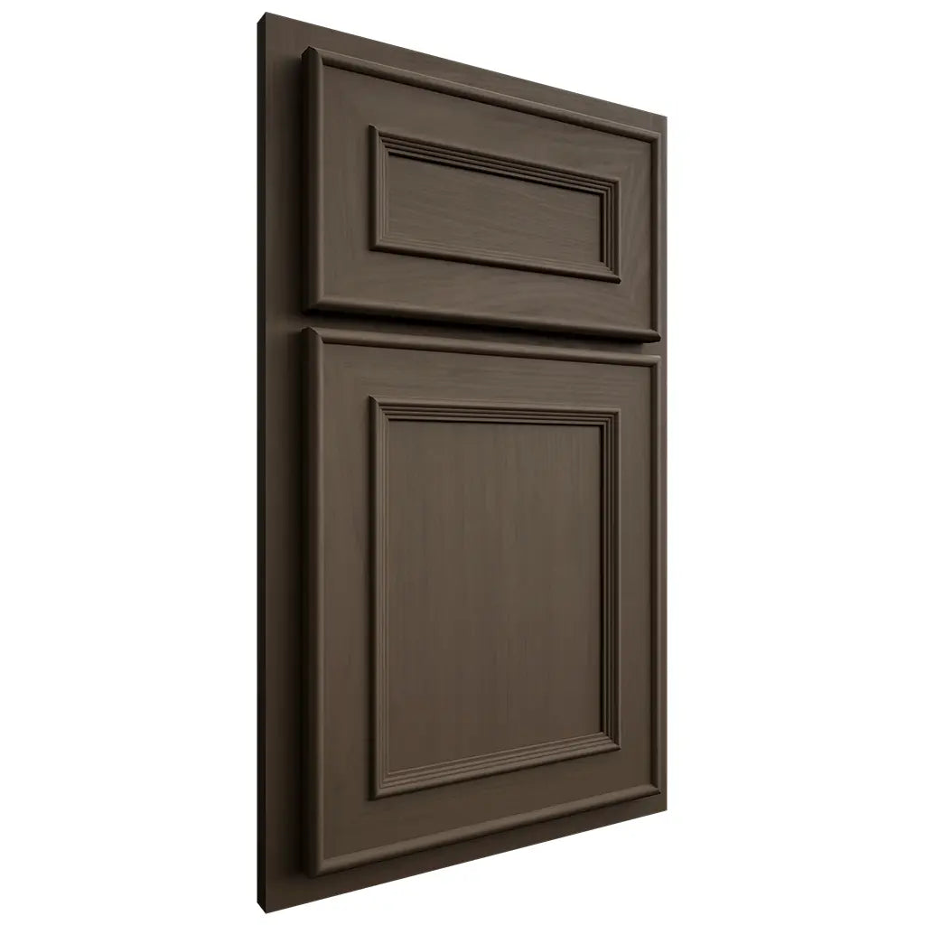Shiloh Cabinetry Partial Overlay Dalton Maple Plain Cut Perfect Brown Door