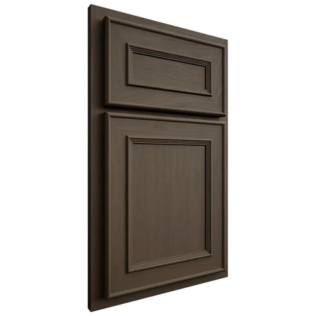 Shiloh Cabinetry Partial Overlay Dalton Maple Plain Cut Perfect Brown Door