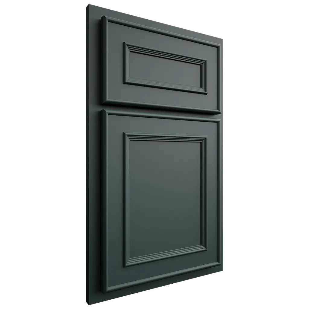 Shiloh Cabinetry Partial Overlay Dalton Paintable Billiard Green Door
