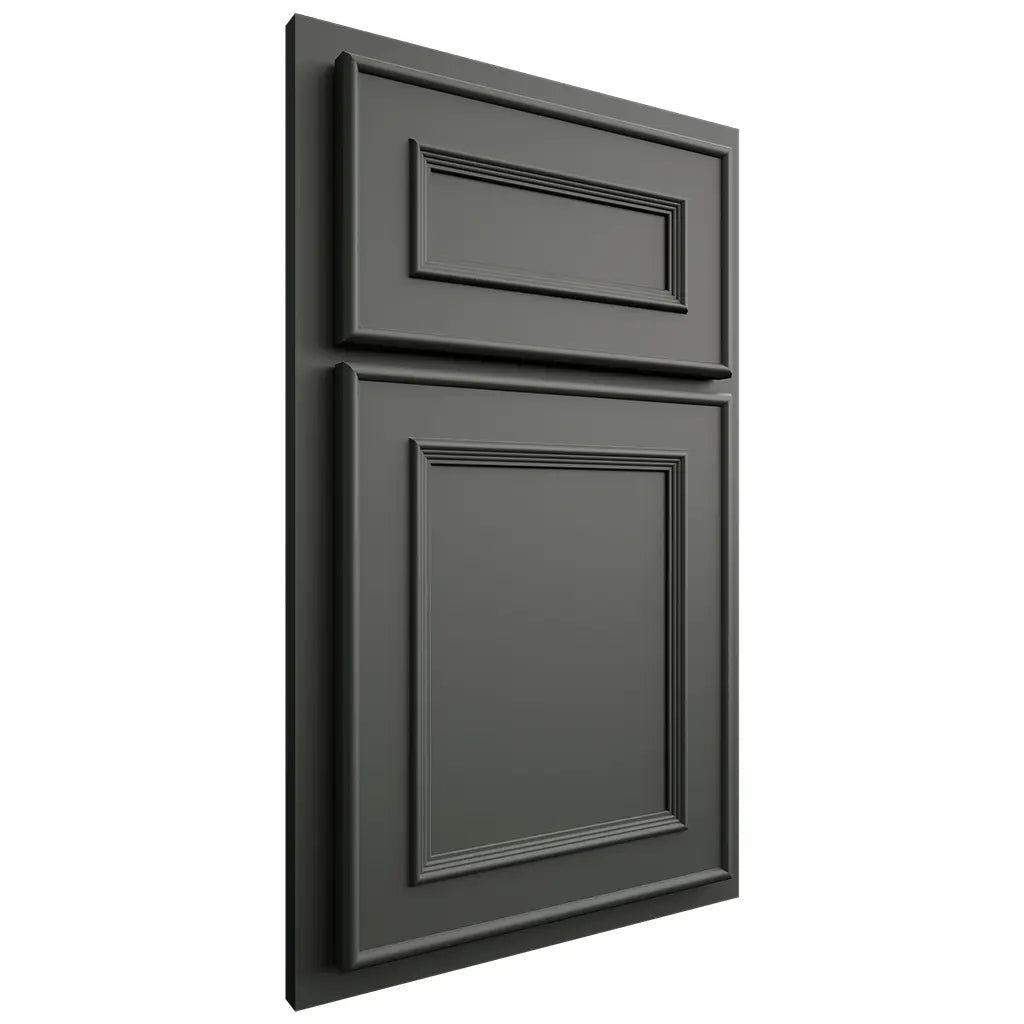 Shiloh Cabinetry Partial Overlay Dalton Paintable Pewter Green Door