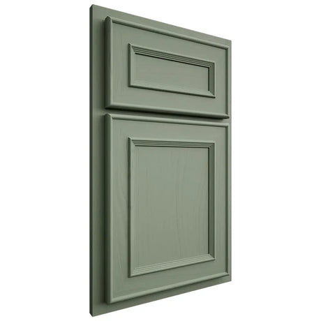 Shiloh Cabinetry Partial Overlay Dalton Poplar Plain Cut Moss Door