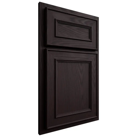 Shiloh Cabinetry Partial Overlay Dalton Red Oak Plain Cut Espresso Door