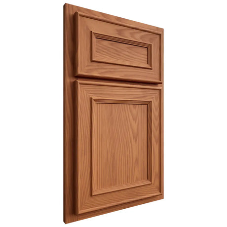 Shiloh Cabinetry Partial Overlay Dalton Red Oak Plain Cut Harvest Door