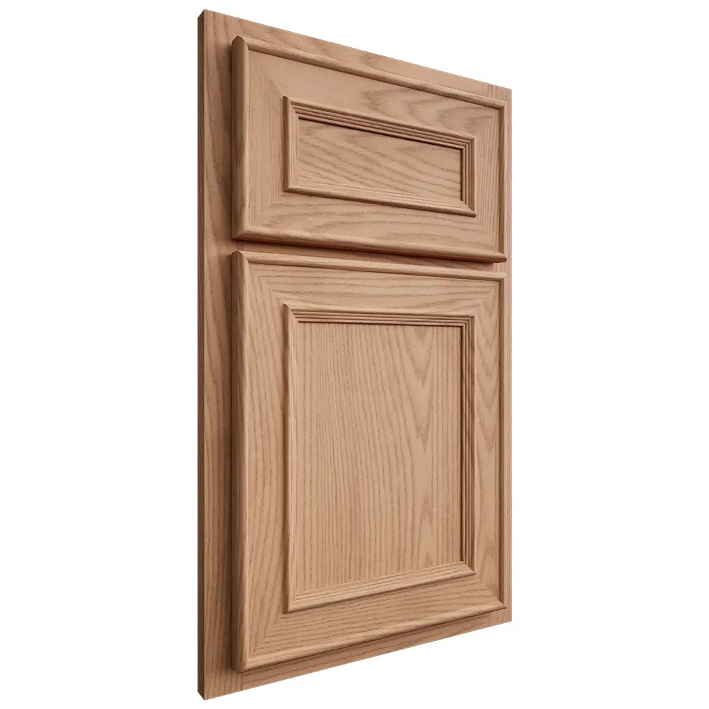 Shiloh Cabinetry Partial Overlay Dalton Red Oak Plain Cut Natural Door